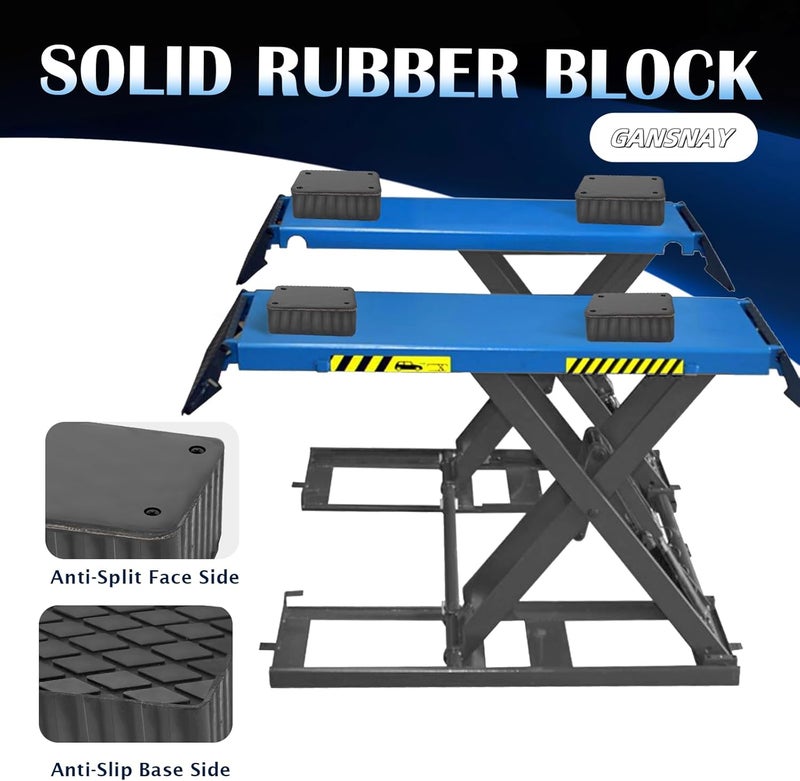 GANSNAY Rubber Block for Car Lift- Nylon Layer Reinforced, Heavy Duty 7000lbs Capacity, Anti-Split Spacer Pads for Commercial Scissor Lift, SUVs, Trucks& More- 6.3″(L)×4.7″(W)×2.4″(H) 1Piece - Image 2